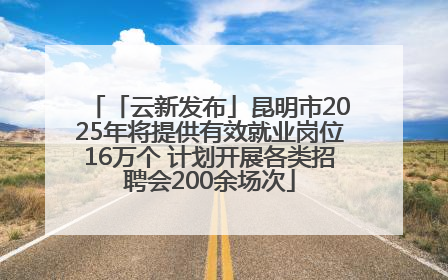 「云新发布」昆明市2025年将提供有效就业岗位16万个 计划开展各类招聘会200余场次