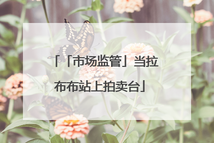 「市场监管」当拉布布站上拍卖台