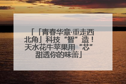 「青春华章·重走西北角」科技“智”造！天水花牛苹果用“芯”甜透你的味蕾