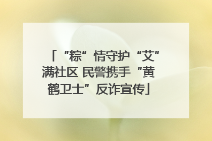 “粽”情守护“艾”满社区 民警携手“黄鹤卫士”反诈宣传