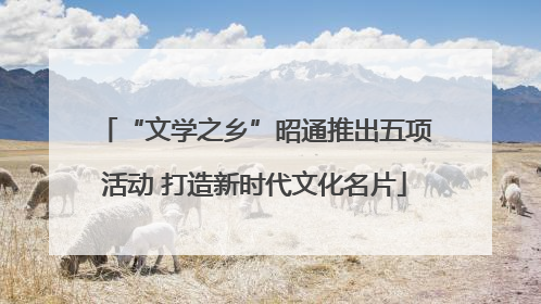 “文学之乡”昭通推出五项活动 打造新时代文化名片