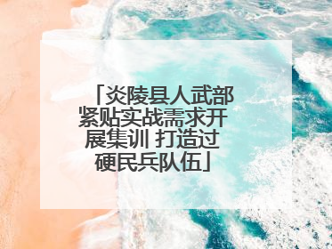 炎陵县人武部紧贴实战需求开展集训 打造过硬民兵队伍