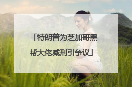 特朗普为芝加哥黑帮大佬减刑引争议