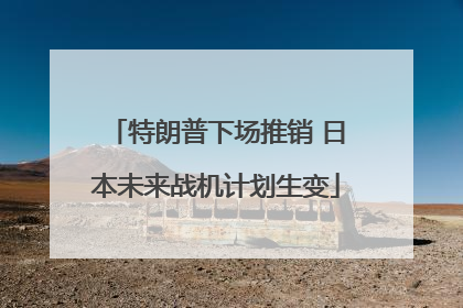 特朗普下场推销 日本未来战机计划生变