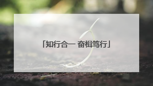 知行合一 奋楫笃行