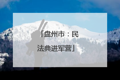盘州市：民法典进军营