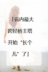 省内最大跨径桥主塔开始“长个儿”了