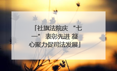 社旗法院庆 “七一” 表彰先进 凝心聚力促司法发展