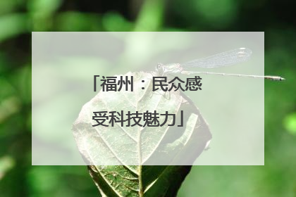 福州：民众感受科技魅力