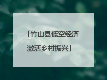 竹山县低空经济激活乡村振兴