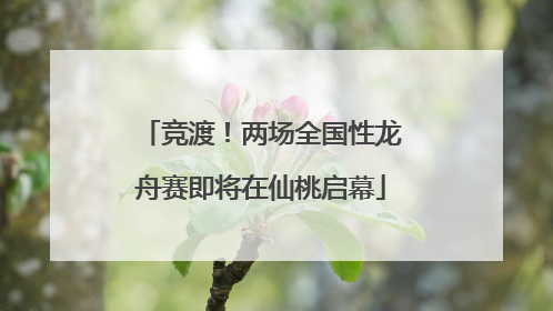 竞渡！两场全国性龙舟赛即将在仙桃启幕