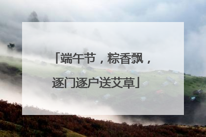 端午节，粽香飘，逐门逐户送艾草