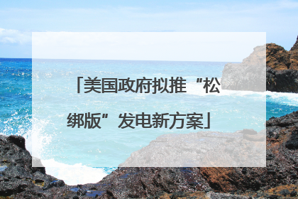 美国政府拟推“松绑版”发电新方案