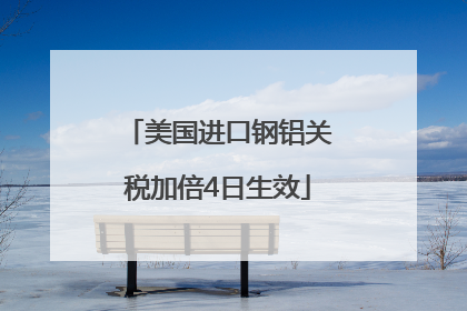 美国进口钢铝关税加倍4日生效