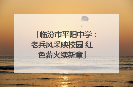 临汾市平阳中学：老兵风采映校园 红色薪火续新章