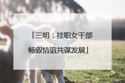 三明：挂职女干部畅叙情谊共谋发展