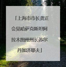 上海市市长龚正会见哈萨克斯坦阿拉木图州州长苏尔丹加济耶夫