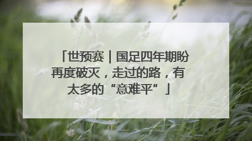 世预赛｜国足四年期盼再度破灭，走过的路，有太多的“意难平”