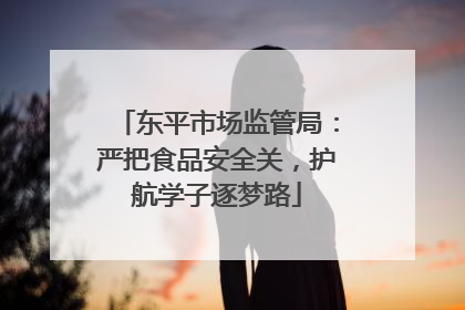 东平市场监管局：严把食品安全关，护航学子逐梦路