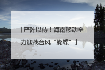 严阵以待！海南移动全力迎战台风“蝴蝶”