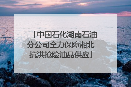 中国石化湖南石油分公司全力保障湘北抗洪抢险油品供应