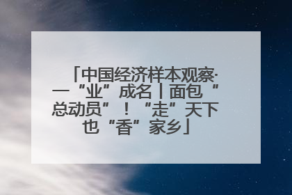 中国经济样本观察·一“业”成名丨面包“总动员”！“走”天下也“香”家乡