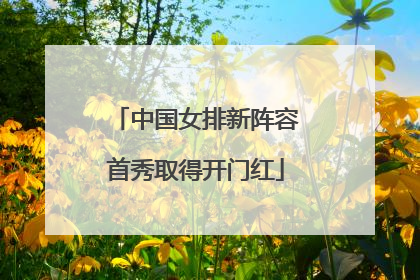 中国女排新阵容首秀取得开门红