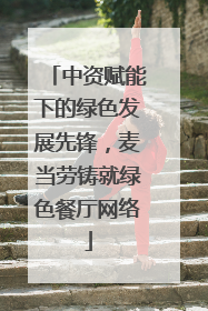 中资赋能下的绿色发展先锋，麦当劳铸就绿色餐厅网络