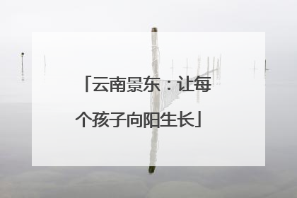 云南景东：让每个孩子向阳生长