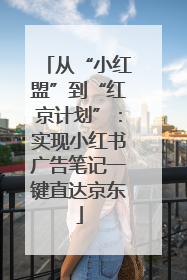 从“小红盟”到“红京计划”：实现小红书广告笔记一键直达京东