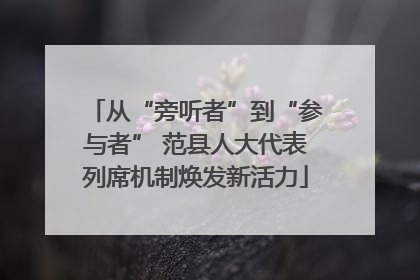 从“旁听者”到“参与者” 范县人大代表列席机制焕发新活力