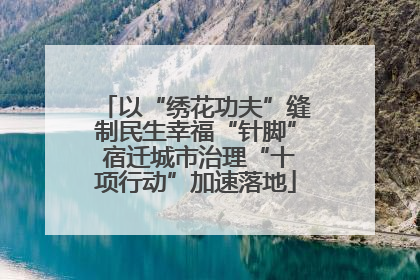 以“绣花功夫”缝制民生幸福“针脚” 宿迁城市治理“十项行动”加速落地