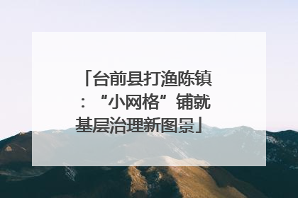 台前县打渔陈镇：“小网格”铺就基层治理新图景