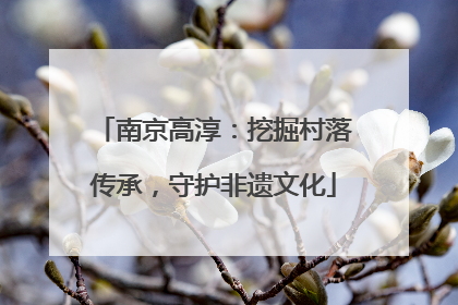 南京高淳：挖掘村落传承，守护非遗文化