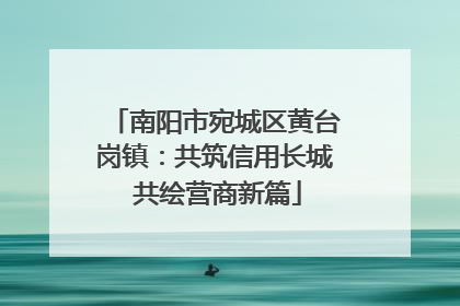 南阳市宛城区黄台岗镇：共筑信用长城 共绘营商新篇