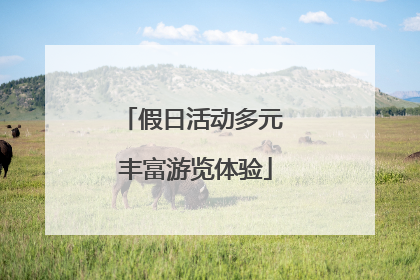 假日活动多元 丰富游览体验
