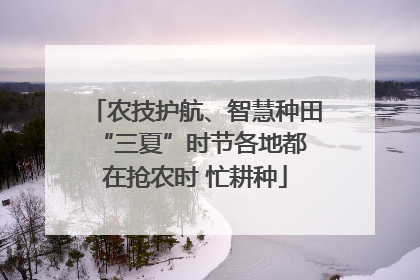 农技护航、智慧种田 “三夏”时节各地都在抢农时 忙耕种