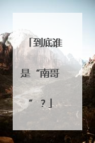 到底谁是“南哥”？