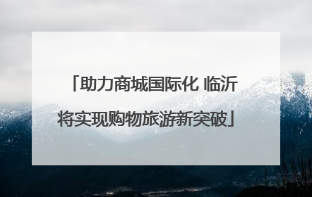 助力商城国际化 临沂将实现购物旅游新突破
