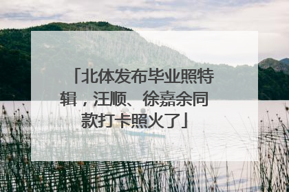 北体发布毕业照特辑，汪顺、徐嘉余同款打卡照火了