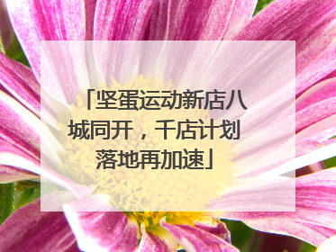 坚蛋运动新店八城同开，千店计划落地再加速