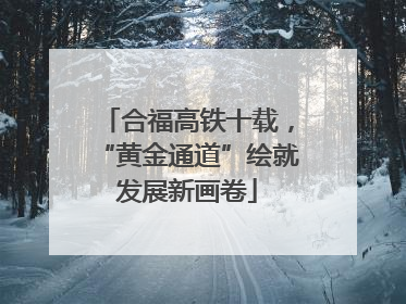 合福高铁十载，“黄金通道”绘就发展新画卷