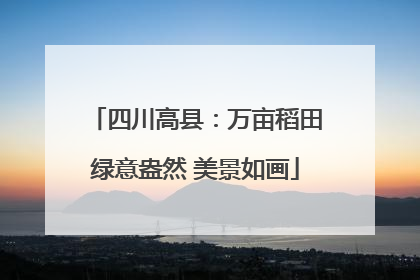 四川高县：万亩稻田绿意盎然 美景如画
