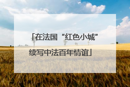 在法国“红色小城”续写中法百年情谊