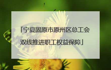 宁夏固原市原州区总工会双线推进职工权益保障