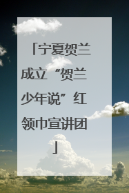 宁夏贺兰成立“贺兰少年说”红领巾宣讲团