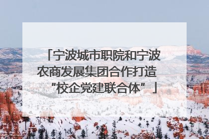 宁波城市职院和宁波农商发展集团合作打造“校企党建联合体”
