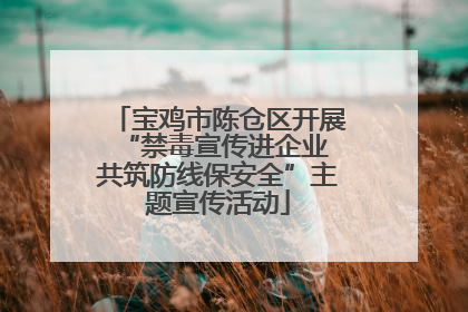 宝鸡市陈仓区开展“禁毒宣传进企业 共筑防线保安全”主题宣传活动