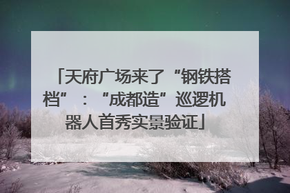 天府广场来了“钢铁搭档”：“成都造”巡逻机器人首秀实景验证