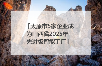太原市5家企业成为山西省2025年先进级智能工厂